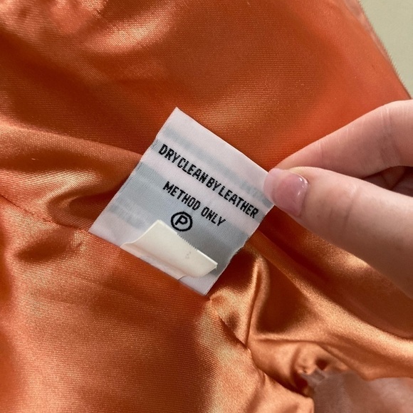 Pamela Mccoy Lamb Leather Jacket Pinkish/Peach in color Size Small - Picture 8 of 8